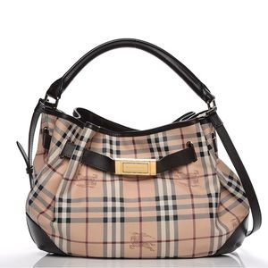 💯 Authentic Burberry Haymarket Medium Check Willenmore Hobo - Great Condition